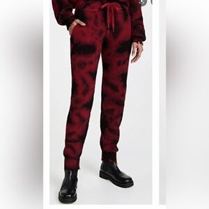 SER.O.YA Women's Ida Tie Dye Joggers Red Black Size XL Cozy Loungewear
